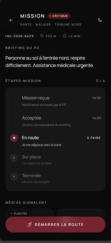 Vue agent en mission